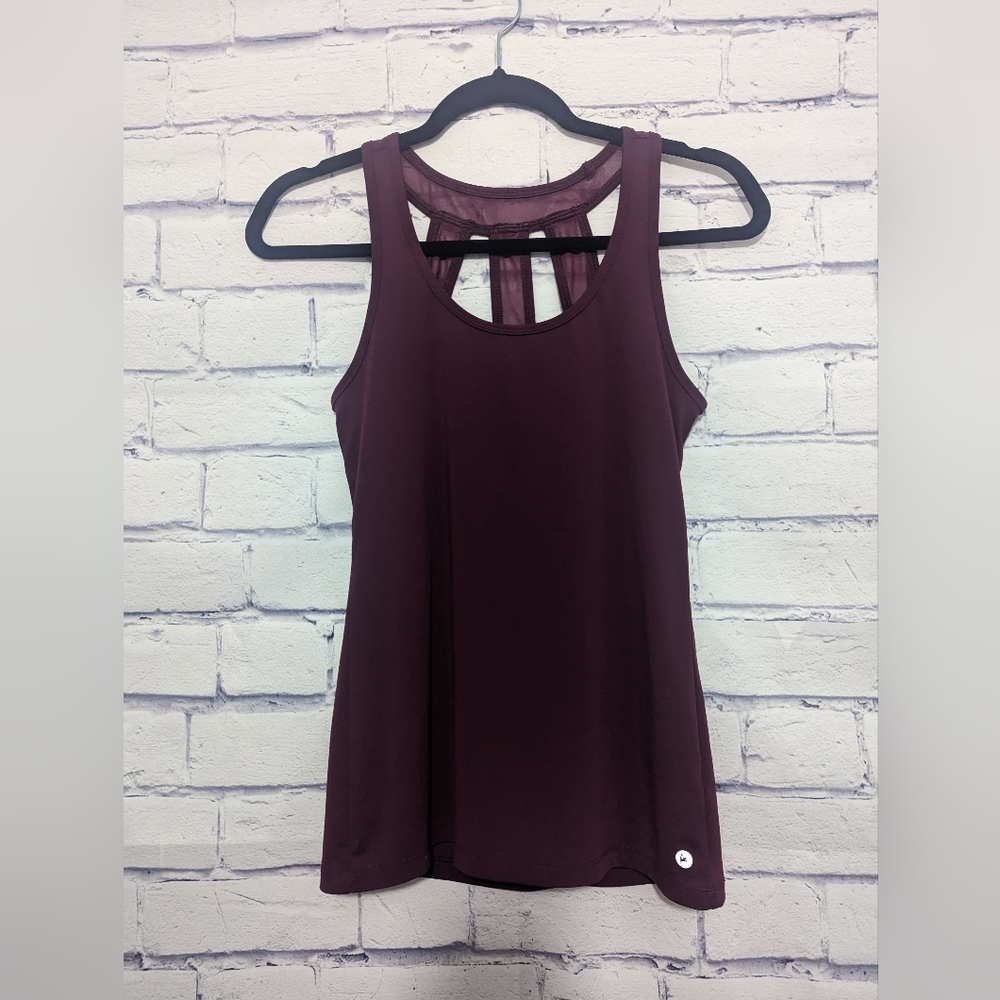 90 Degree by Reflex Wine Active Wear Tank Top Women's Size Small
